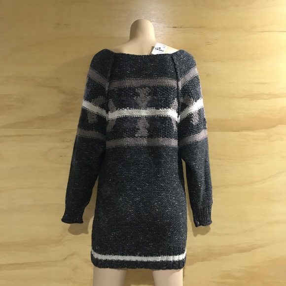 NWT FP Northern Lights Sweater Mini Dress Grey - Picture 3 of 8